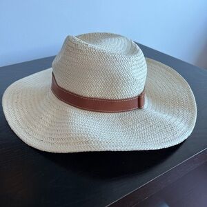 MADEWELL PACKABLE BRIMMED STRAH HAT Cream Straw Hat